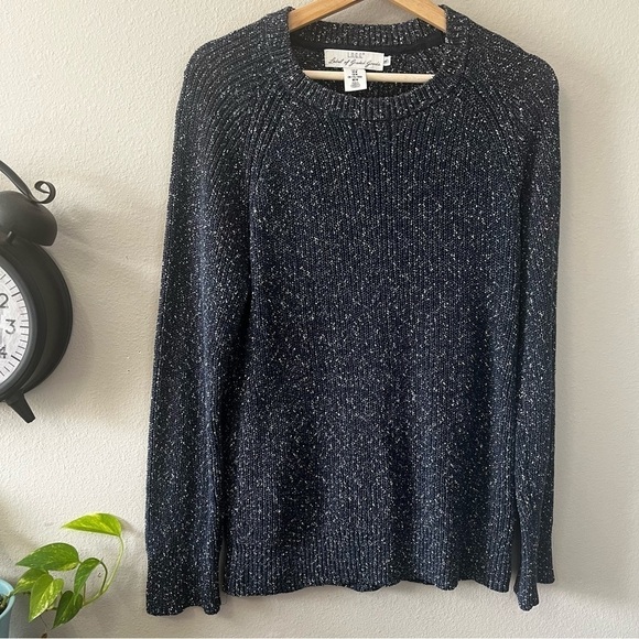 L.O.G.G by H&M cotton knit Navy sweater Size Medium - Picture 1 of 7